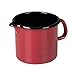 Produktbild Riess, 0040-020, Schnabeltopf 12, CLASSIC - COLOR ROT, Durchmesser 12 cm, Höhe 11.5 cm, Inhalt 1 Liter, Emaille, rot/schwarz, Induktion
