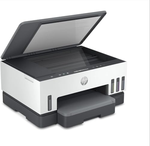 HP Smart Tank 7005, 28B54A, Imprimante Multifonction Couleur, Réservoir d'encre à Haut Volume d'impression, Jusqu'à 12000 Pages Noir et 8000 Pages Couleur, Recto-Verso Automatique, Wi-FI, Blanche