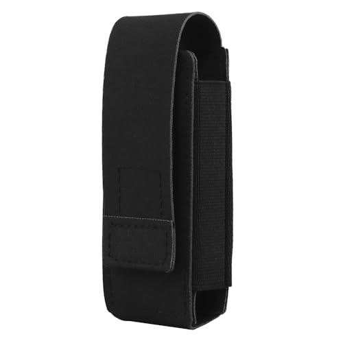 Tactical Pouch MOLLE Mounting 9mm Magazine Storage Pack Belt Mag Bag Toolkit Flashlight Holder(BK)