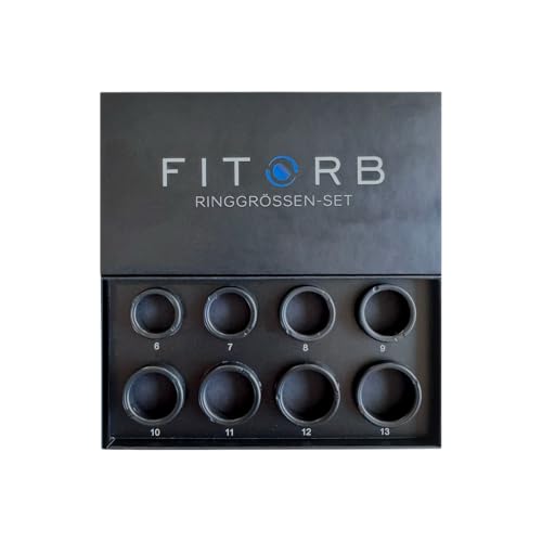 Fitorb Smart Ring Pro - Das Original. High-Tech Fitness- & Gesundheitsring, Schlafanalyse, 24/7 Aktivitätstracking. Temperaturmessung, Stress. Proberinge. (Ringgrößen-Set, Neutral, Proberinge (6-13))
