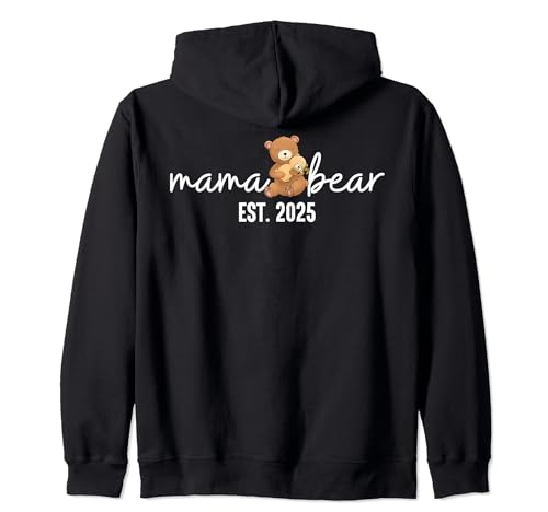 Mama Bear Est 2025 Mother's Day New Mom Pregnancy Reveal Sudadera con Capucha