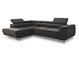 Ecksofa mit Schlaffunktion und Bettkasten (Schlaffläche: 195x123 cm)