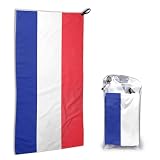 WXXWXD Toalla de microfibra de secado rápido con la bandera de Francia, secado rápido y absorción de agua, adecuada para camping, playa, gimnasio, viajes, yoga y natación