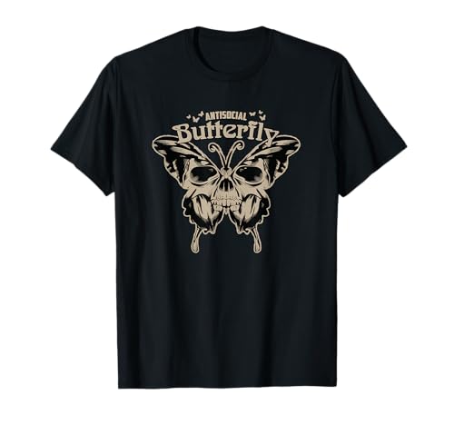 Antisocial Butterfly Skull Wings T-Shirt