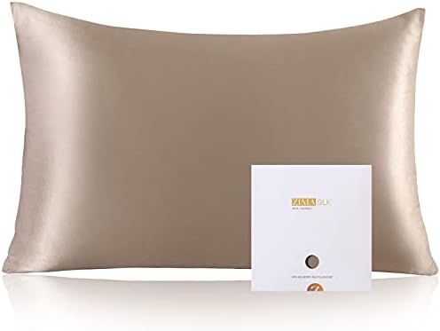 ZIMASILK 100% Mulberry Silk Pillowcase for Hair and Skin, Both Sides 19 Momme Silk, 1pc (Standard 50x75cm,Ivory white)
