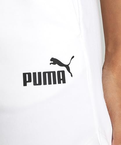 Image of Puma Women's ESS High Waist Shorts | Comfortable Cotton-Blend High Waist Knitted Shorts for Women | Ribbed Waistband | Ideal for Gym, Travel & Everyday Wear