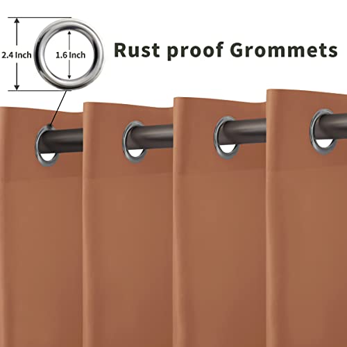 Outdoorlines Waterproof Indoor Outdoor Curtains For Patio – Privacy Sun Blocking Grommet Curtain Panel Weatherproof, Uv Resistant Curtains For Gazebo, Porch, Pergola Terra Red 52W X 84L 1 Panel #TOP1