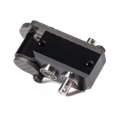 CobraCrawler Ultralight Portal Transmission,48Pitch Tiny Gearbox,Machined Ultralight Portal Transmission Tiny Gearbox with Slipper Pad for Cheater Rigs Capra SCX10 III AR45 Axle (Black) by CobraCrawler - Image 6