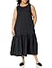 The Drop Women's Ilana Sleeveless Wide Hem Maxi Dress, Black, XL