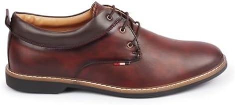 FAUSTO Men's Formal Lace Up Oxford Shoes with TPR Welted Sole