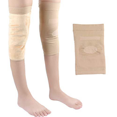 Joelheira Healifty, 1 par de meias elásticas para joelho e joelheira de veludo para esportes ao ar l
