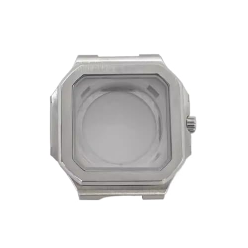 1個 42mm スクエアウォッチケース + ウォッチストラップセット サファイアミラー付き 29.5MM ダイヤルウォッチアクセサリー NH35/NH36 ムーブメント用