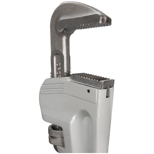 Image of Performance Tool W2148 48 in. Heavy-Duty Aluminum Pipe Wrench | Large plumbing wrench. Precision milled, drop forged steel jaws. Strong and lightweight handle