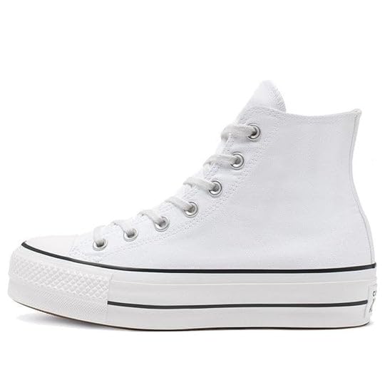 Converse Women's CTAS Lift Platform Hi Top, Canvas - White/Black/White, Size 7.53