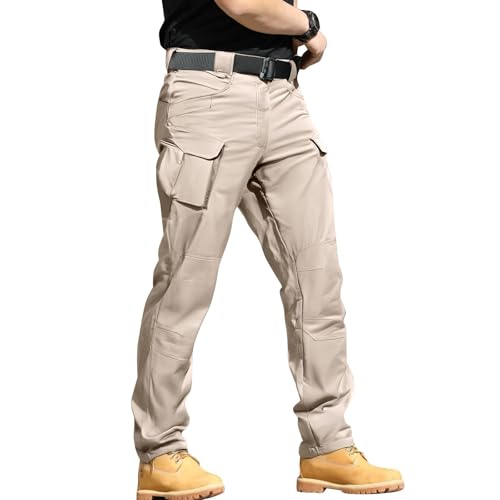 Genérico Pantalones De Trabajo Hombre Slim Fit Tactico Outono Pantalon Montaña Clásico Calças Elasticos Trekking Ropa Hombre Inverno Pantalón Chándal 2025 Nuevo 2#Caqui L