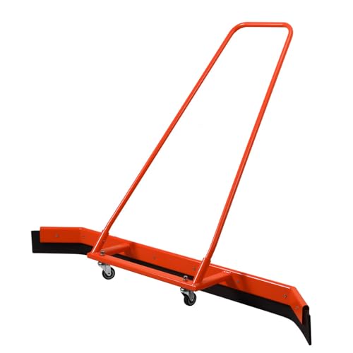LKYLGYU Escobilla de Goma para cancha de Tenis Deportiva, quitaagua para Piso, de aleación de Aluminio, con Cuchilla de Espuma EVA y Ruedas giratorias de 360° (Naranja)