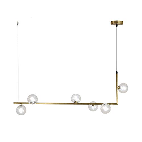 Plafonnier LED linéaire YRYRYW doré 120cm pour îlot de cuisine contemporain