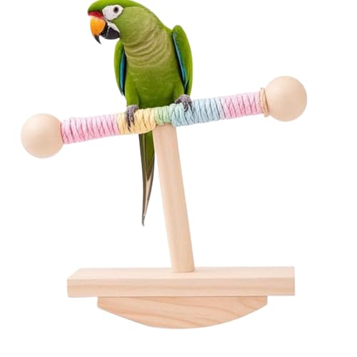 Jubilofex Vogel-Trainingsständer, Anreicherung von Nymphensittich-Spielzeug – Tisch-Schaukelständer...
