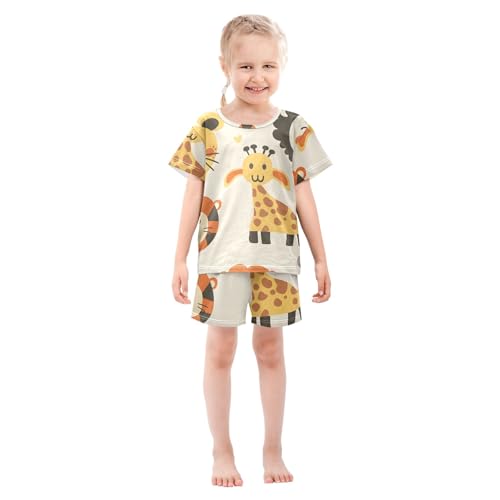 Summer Pajama Set Cute Animal, Short Sleeve Sleepwear Nightwear3