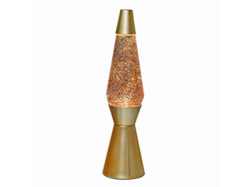 I-TOTAL - Lampe à Lave Magma & Glitter (Gold Glitter)