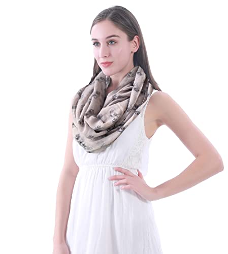 Lina & Lily Havanese Dog Print Women's Infinity Scarf Lightweight3