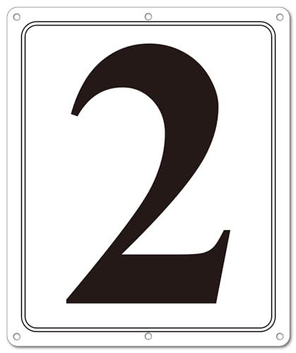 i-CowFun Premium Metal Numbered Sign Outdoor, Reflective 12' x 10' Large Aluminum Number Signs 2 for...