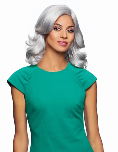 Foxy Silver Brooke Wig, Stylish Wigs, Natural-Looking Synthetic Wig for