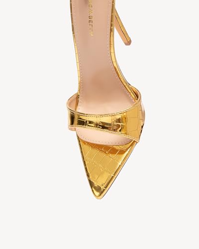 Women's Rhinestone High Heel Sandals - Slim Pointed Open Toe Stilettos for Summer & Evening Parties4