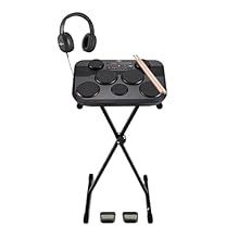 REALISTIC DRUMMING EXPERIENCE: The DD80 Electronic Drum Pad offers a full drumming experience with 7 touch-sensitive pads that correspond to cymbals, snare, and toms, paired with foot pedals for full kick and hi-hat control. CUSTOMIZE YOUR PERFECT SO...
