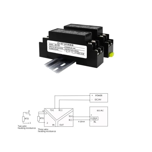 Transmetteur de température Pt100 NI1000 anti-interférence rail DIN - 5