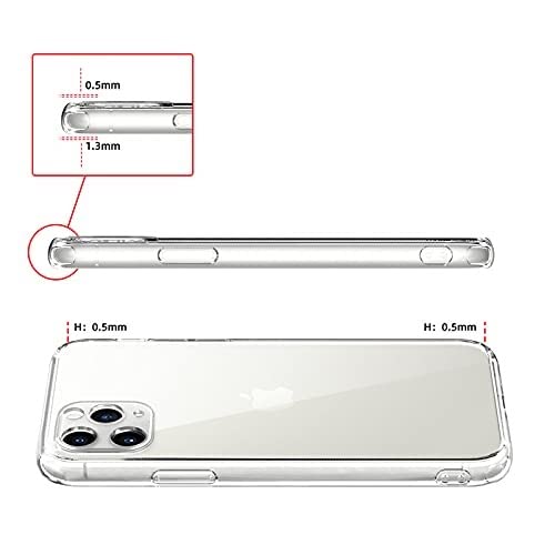 Image of NISHTECH for iPhone 11 Pro Premium Hybrid Transparent Soft Slim Dust Proof Back Case Cover with Camera Protection