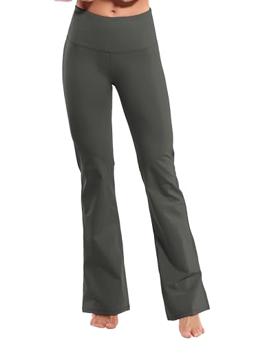 Image of BUBBLELIME 29 inch /31 inch /33 inch /35 inch /37 inch 3 Styles Women's High Waist Bootcut Yoga Pants Basic /Side Pockets Tummy Control Workout Flared