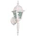 Hampton Bay White 6 In. 1 Light Outdoor Cast Aluminum Carriage Wall Lantern With Convertible Tail HB7023P-06