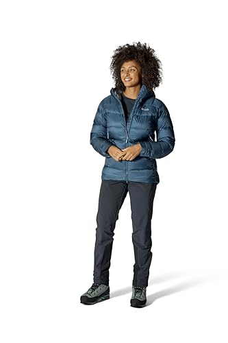 Rab Women's Neutrino Pro Hoody - Lightweight Warm Down Coat for Climbing & Mountaineering - Tempest Blue - Medium