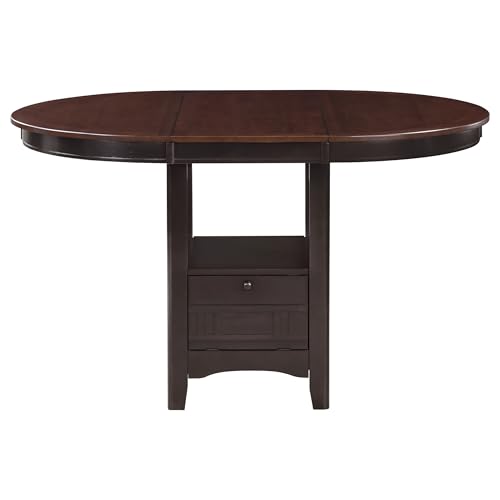 Coaster Home Furnishings - LAVON - 5-Piece Counter Height Dining Set - Oval Extendable Table with Storage & 4 Upholstered Chairs - Dining Room & Kitchen - Light Chestnut - 105278-S5 - Image 6