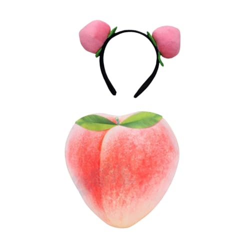 Amagogo Costume de Fruits Déguisement de Fruits pour Festivals Carnaval Activités Enfants Adultes, Taille Enfant Pêche