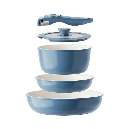 Redchef Nonstick Ceramic Cookware Set, Non Toxic Pots and Pans Set, 5 Pcs
