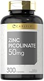 Carlyle Zinc Picolinate 50mg | 300 Capsules | Non-GMO and Gluten Free Supplement