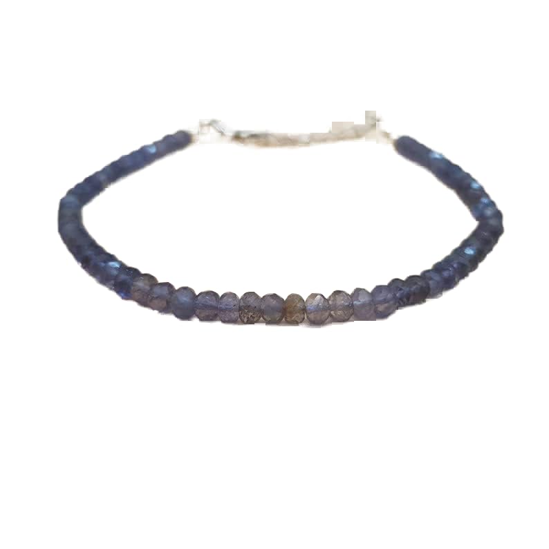 Bracelet iolite ajustable 7 pouces idéal pour vos looks d'été