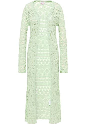 Casual forma lunga SIDONA Giacca all\'Uncinetto, Menta, M/L Donna