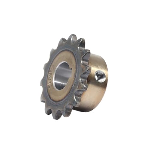 Bevel Gear Pinion Hardware Mechanical 1pcs 14T 06B Precision Industrial Drive Sprocket Wheel 14 Teeth Steel Chain Gear Bore 10 12 14 15 16 17 18 19-25mm(20mm (Keyway 6mm))
