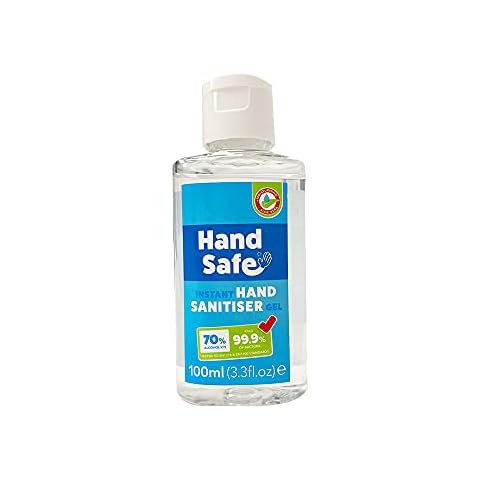 100ml Instant Hand Sanitiser Gel Bottles, Kills 99.9%+ of Bacteria, 70% Alcohol Based, Medical Grade Cover
