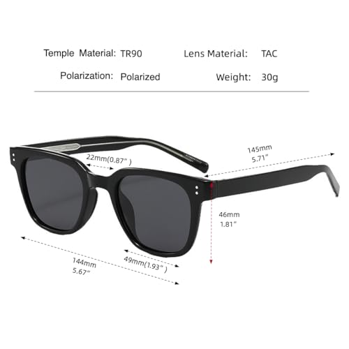 Polarized Rectangle Sunglasses For Men & Women with Small Face Narrow Style3
