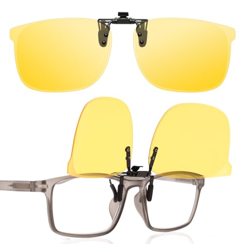 LUFF Clip-On Lunettes de soleil polarisées Cat-Eye pour hommes et femmes, Protection UV400,...