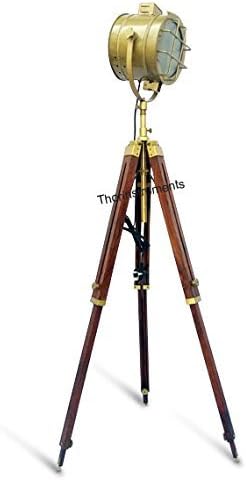 THOR INSTRUMENTS Photography Designer Floor SEARCHLIGHT Spotlight with Heavy Tripod Stand LAMP Rustic Vintage Home Decor Gifts