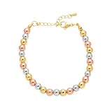 Hameadner Collana Uomo Donna Gioielli Ciondolo Pendente Necklace Collane con Perline Rotonde Colorate da Donna N86-Bracciale