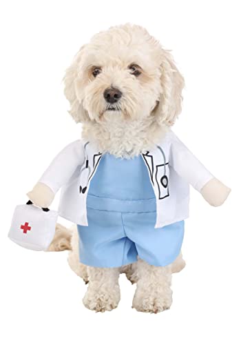 Fun Costumes Doctor Pet Costume, Medical Staff Dog Outfit for Hal...