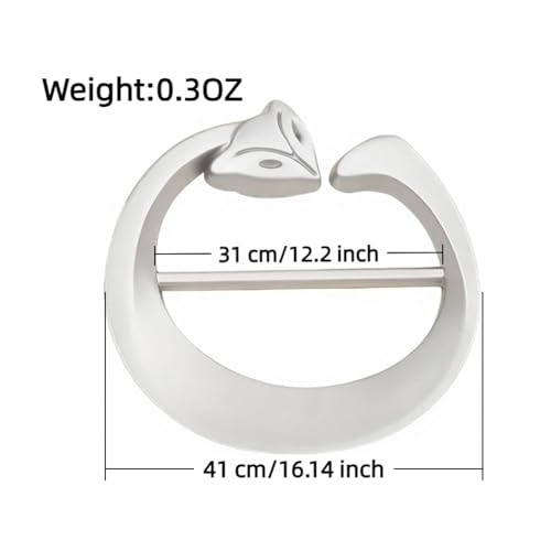 Image of SYWDUDUCLT Scarf Ring for Women's Shawl, Silk Neckerchief, Tshirt, Gold /Sivler, S /M /L, 2 Pcs