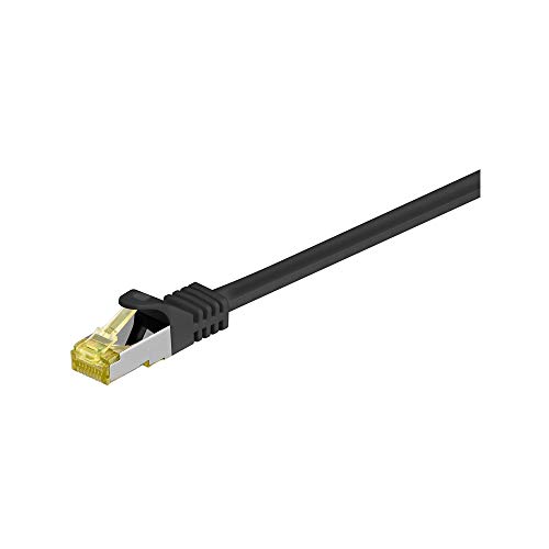Cable de Red Goobay RJ45 Cat 7 S/FTP 0.25 m Negro miniatura 1