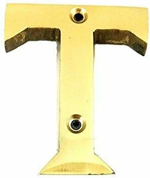 Ironmongery Solutions® House Door Letters A to Z in Polished Brass - Fit To All Types of Door 50mm (T)